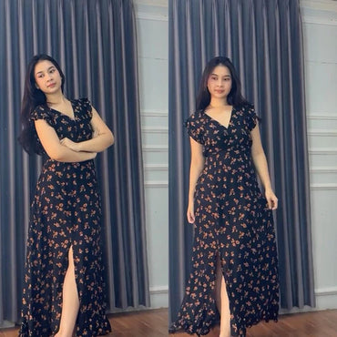 Patricia Slit Long Dress | Dress Pesta | Dress Kundangan