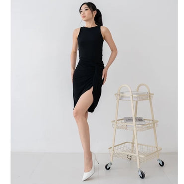 NZINGA Beach Skirt | Midi Dress Wanita – Sexy Slit Tank Dress | Ukuran S - XXL