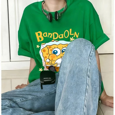 TREPUB. T-shirt Oversize SpongeBob and Patrick Baju Kaos Korean Style | Pria Wanita /235/236