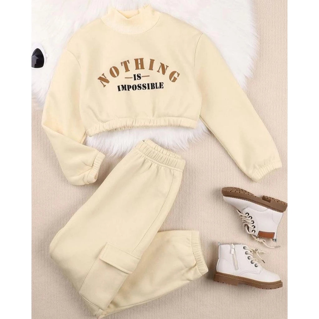 Set Crope Jogger NOTHING IMPOSSIBLE