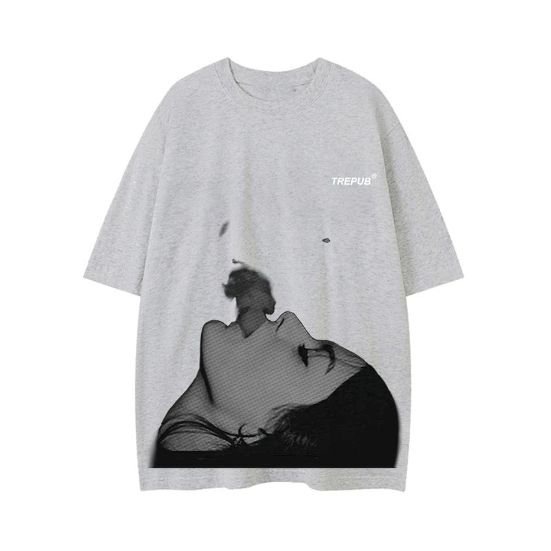 TREPUB. Sabrina T-shirt Oversize Three smoking women Baju Kaos Korean Style | Pria Wanita /387