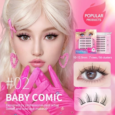 MLEN DIARY Baby Candy Bulu Mata Eyelash ExtensionTidak Perlu Lem Bulu Mata Bawah Natural 10-13mm Bulu Mata Eyelash Extension