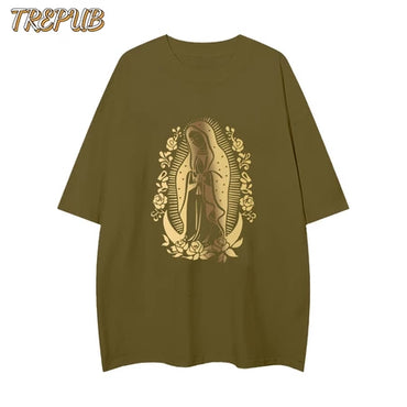TREPUB.T-shirt Oversize Korean Lady Prayer Baju Kaos Korean Style | Pria Wanita /297