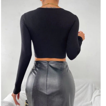 olivya top croptop v neck