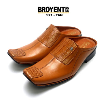 Sepatu Sandal Pria Bustong Kulit Asli Motif Buaya 971