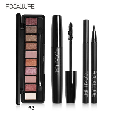 Focallure 3pcs Eye makeup set-mascara&eyeliner&eyeshadow