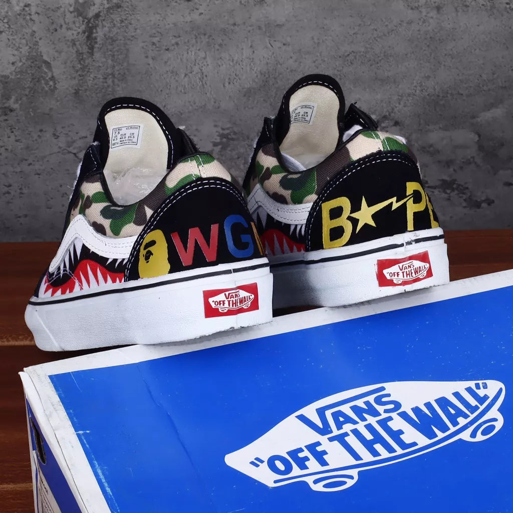 Sepatu Vans Oldskool X BAPE CAMO