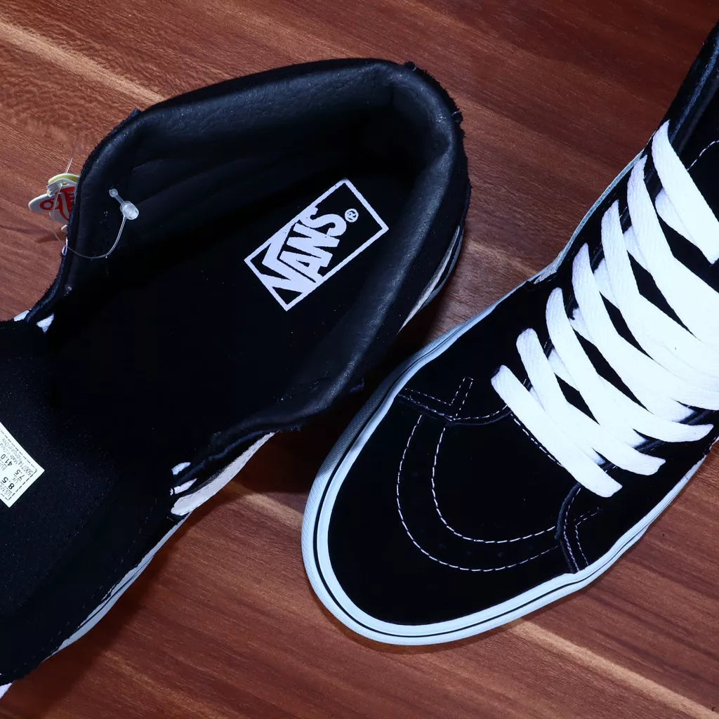 Sepatu Vans SK8 High Classic Black White