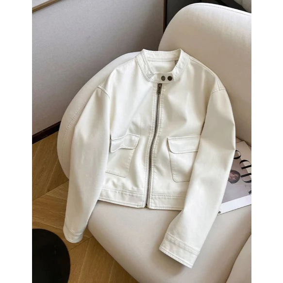 - Jacket Leather woman Classic daily wear activity