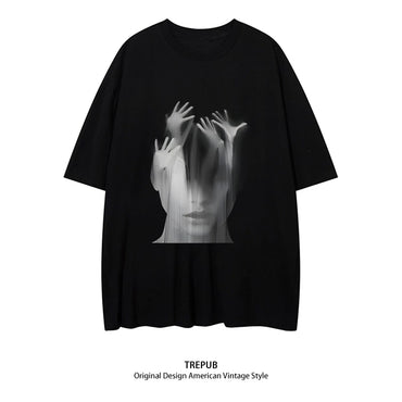 Sabrina T-shirt Oversize pressure Baju Kaos Korean Style | Pria Wanita /367