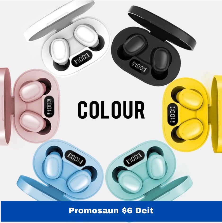 E7S Headset Bluetooth Power Bank TWS with Mic 9D Bass Stereo