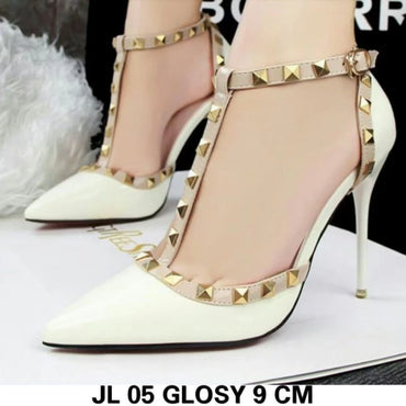 Jual High Heels Stap Melton hitam Diskon