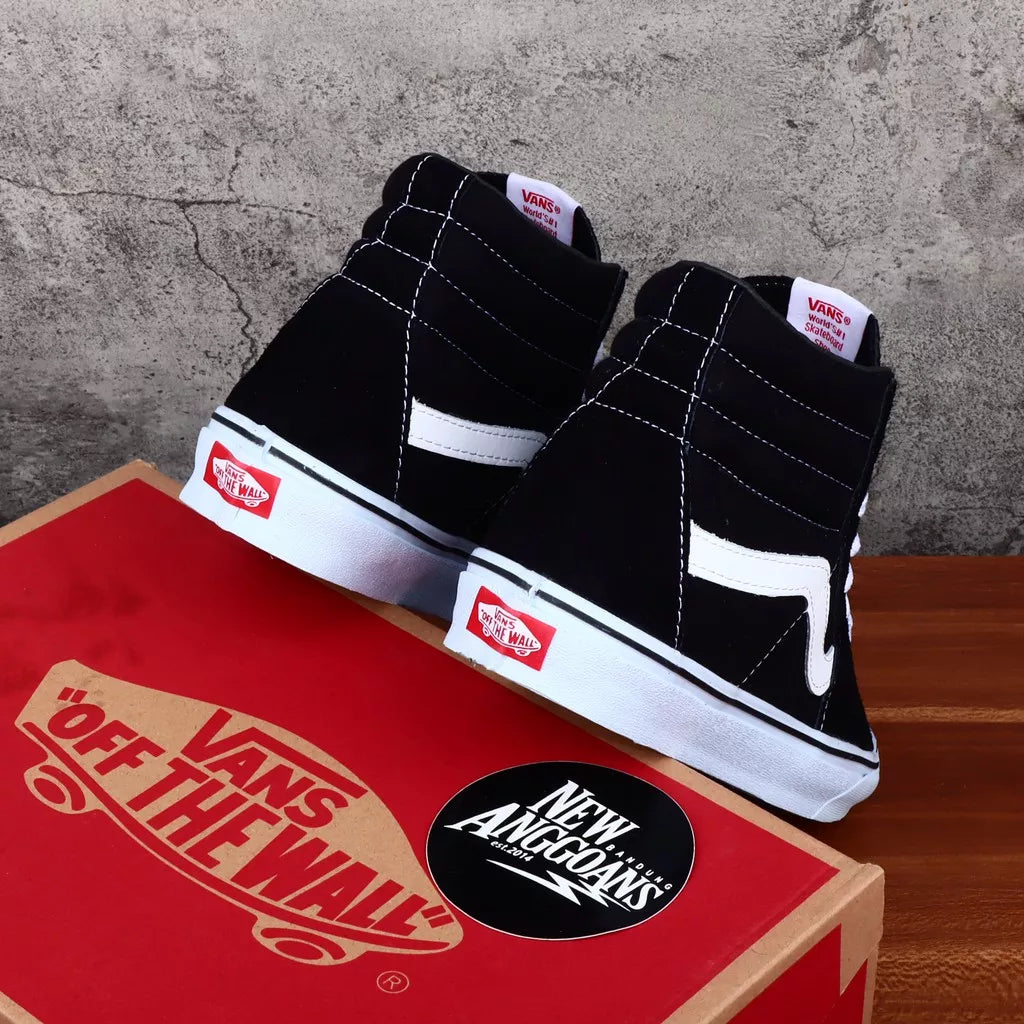 Sepatu Vans SK8 High Classic Black White