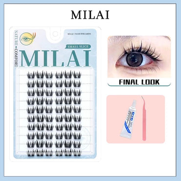 MILAI C05 Kucing Kecil Bulu Mata Palsu Serat Kapas Premium - Bulumata Eyelash Extension