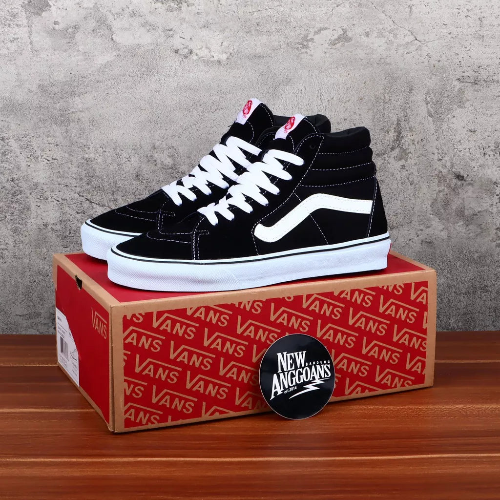 Sepatu Vans SK8 High Classic Black White