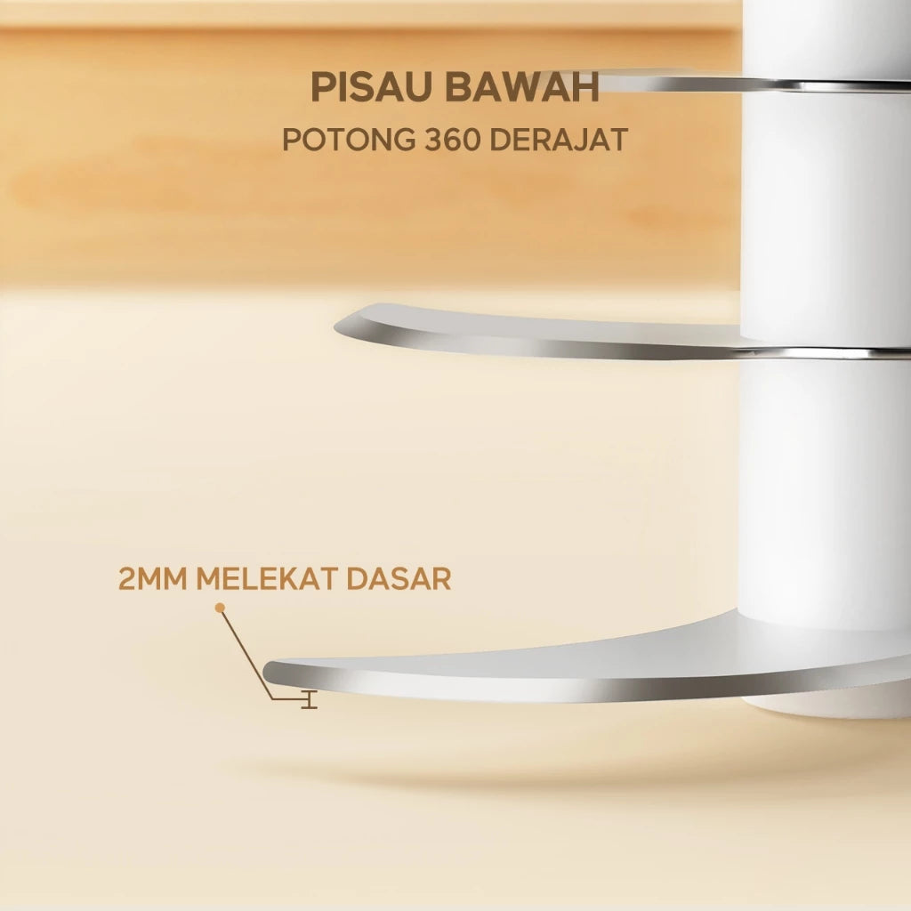 ecentio chopper mini blender chopper coper daging dan bumbu blender bumbu dapur blender portable 250ml 6 Pisau peralatan dapur