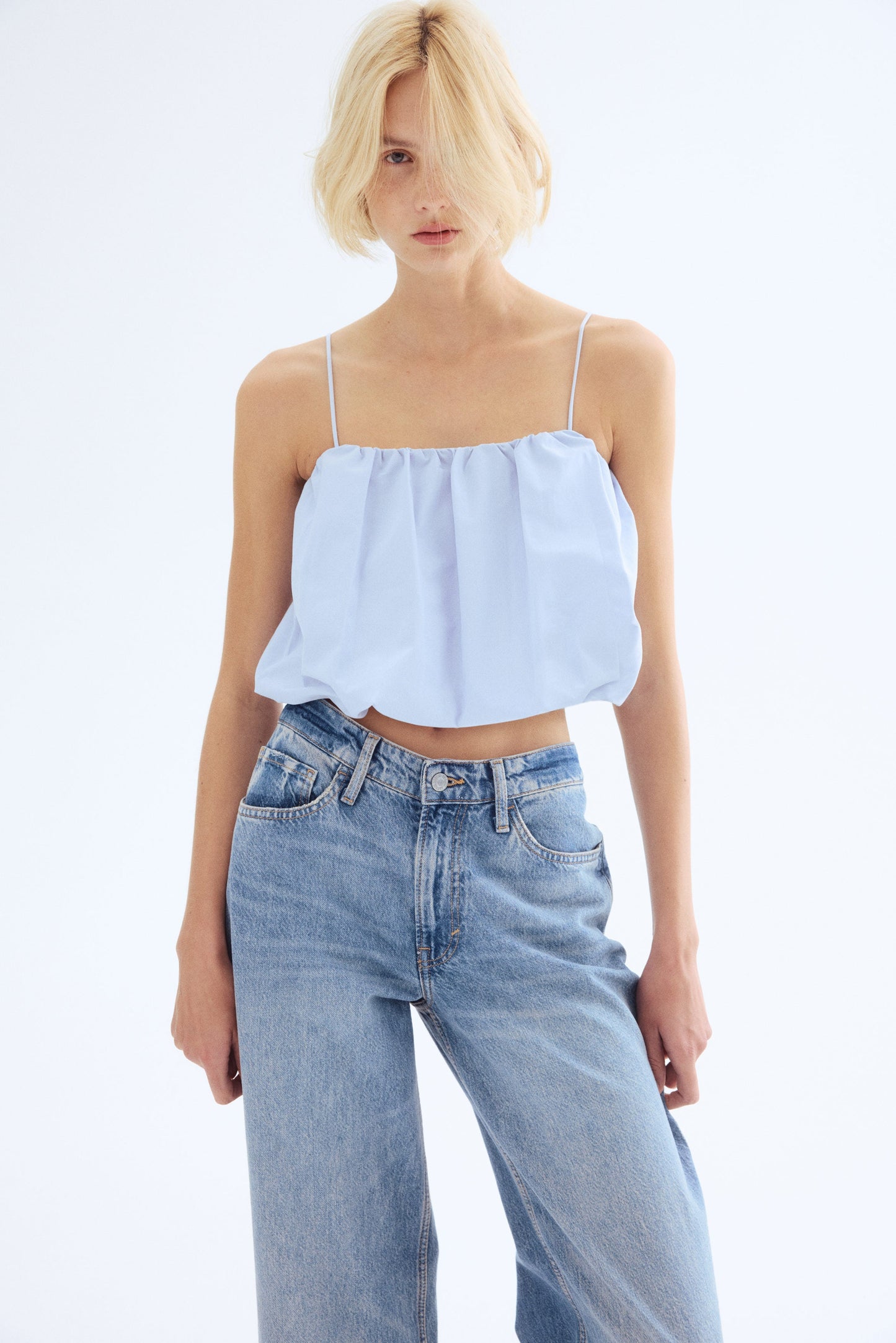 H&M Wanita Atasan Strappy Bubble-hem