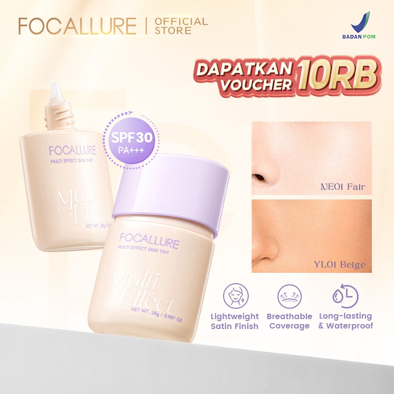 FOCALLURE Bare Multi Effect Skin Tint SPF30 PA+++ Lightweight Foundation Satin Finish