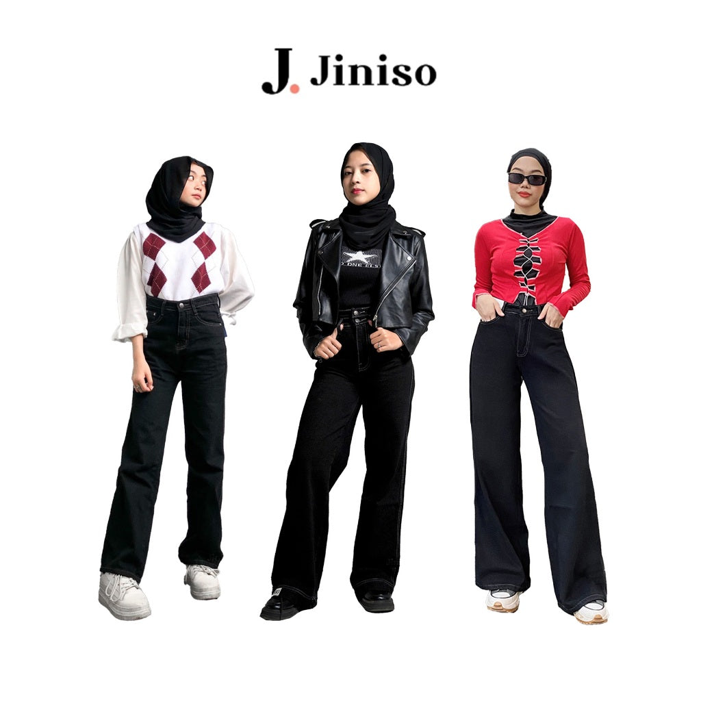 JINISO Celana Jeans Highwaist