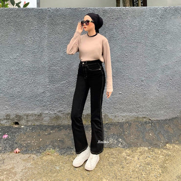 JINISO Celana Jeans Highwaist