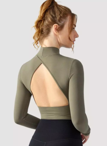 LONG SLEEVE (Include Cup Bra) / Sport Bra Crop Top Yoga Olahraga Wanita
