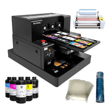 UV DTF Printer for Phone case Pen Acrylic Leather Wood Glass Bottle Sticker Multi Color Inkjet Printers A3 A4 UV Printer Machine