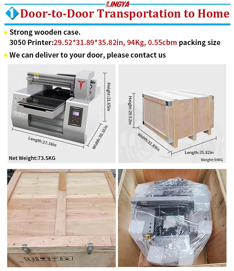 High Resolution Mini Digital UV Printer A3 UV Flatbed Printer Lingya A3 Desktop Inkjet Printer for Label Sticker Printing
