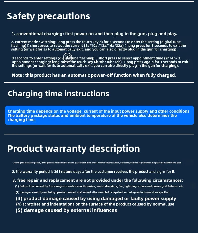 7KW Portable EV Charger for Tesla & BYD with Free Grounding, New Energy Vehicle Home and Outdoor Charging Station