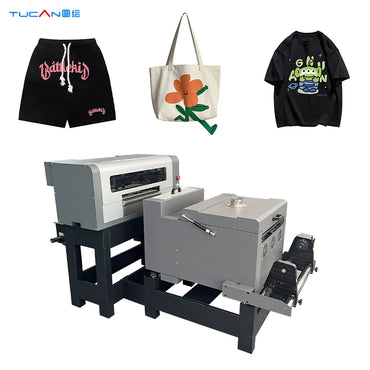 A2 Size Dtf Printer with Xp600 I1600 I3200 Printhead with Shaker Machine Cmyk White Color