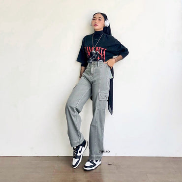JINISO - Highwaist Cargo Hands Up Jeans Vol. 1