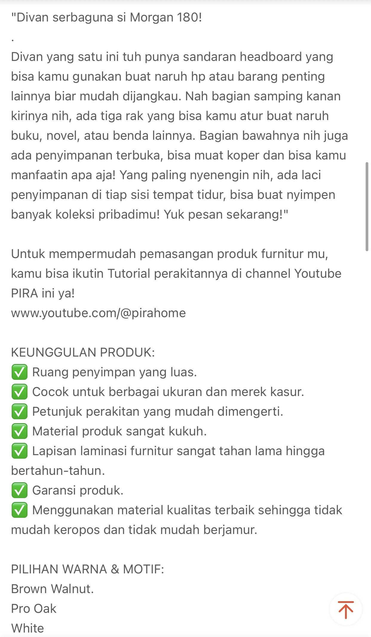 Pira Bavarian - Morgan BD 180R Divan / Tempat Tidur dengan Laci Penyimpanan