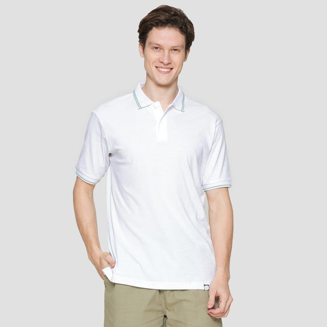 Nevada Jersey Solid Kaus Kerah Pria 121741027