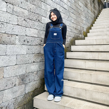JINISO - Jumpsuit Overall Jeans Celana Panjang
