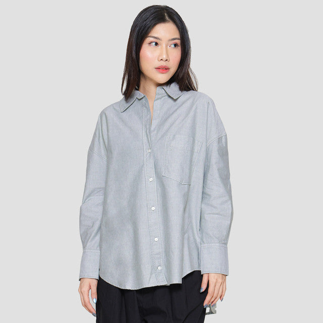 Suko Kemeja Oxford Oversized Lengan Panjang Wanita 121784553