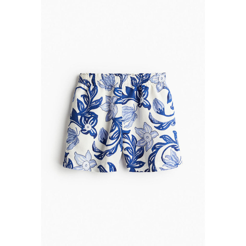 H&M Wanita Linen-blend pull-on shorts