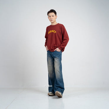 JINISO Oversize Baggy Loose Jeans Pria