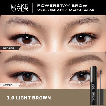 Make Over Powerstay Brow Volumizer Mascara 5 g - Browcara, Eye Brow Mascara, Maskara Alis Waterproof