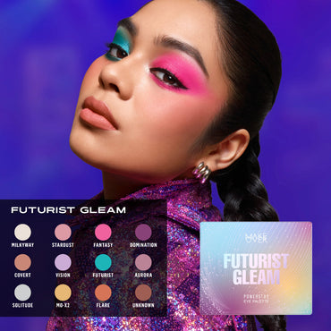 MAKE OVER Powerstay Eye Palette - Eyeshadow BEST SELLER Intense Tahan Lama 12 Jam 12 Warna Blendable Minim Fallout Cocok Untuk Semua Warna Kulit Daily Makeup Party Look DFW Nadya Hutagalung Pony Mira Agile Zsa Zsa Utari