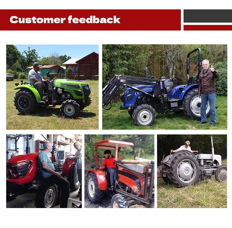 Wholesale Four Wheel 4x4 Compact Mini Farm Garden Tractors with Mower