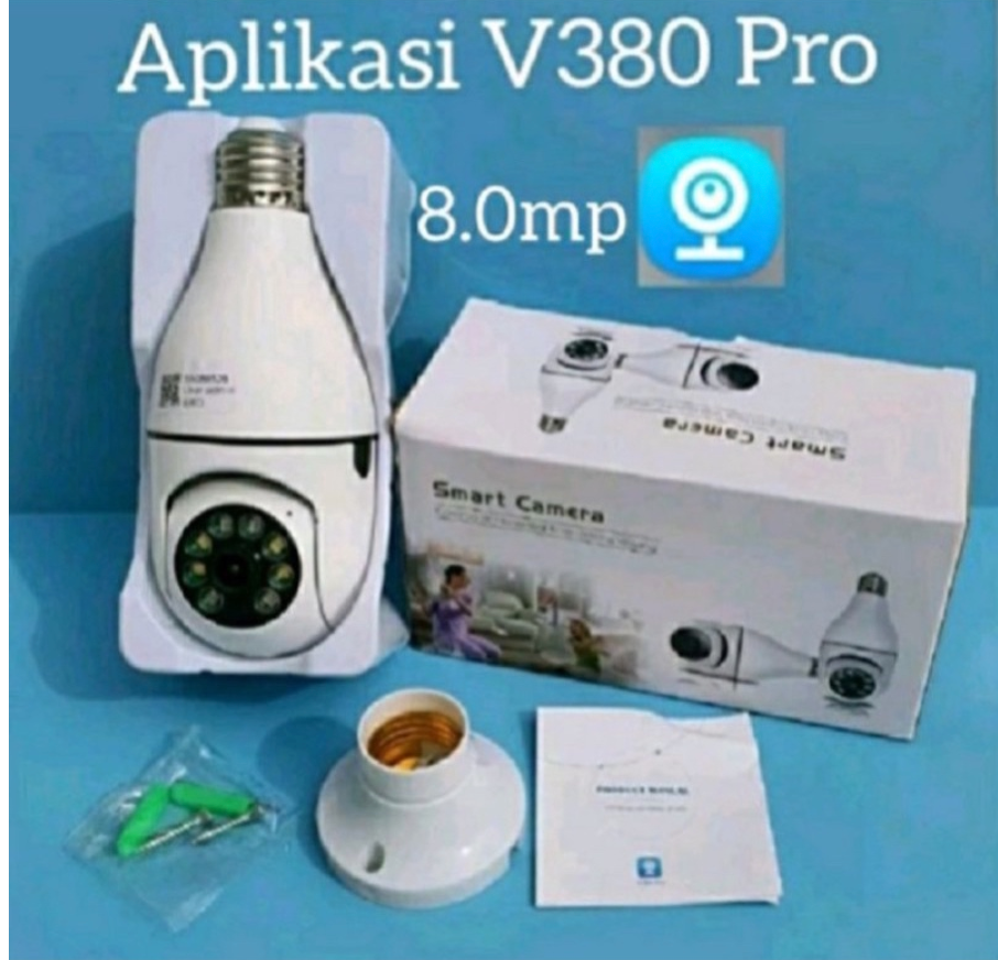 CCTV Lampu V380 Pro 8MP Plus Modem Advan Wifi
