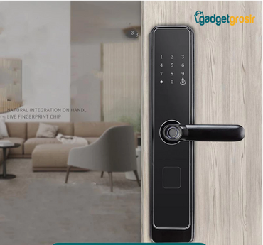 TaffGUARD Smart Door Lock Password Fingerprint Card Kunci Pintu Pintar Gagang Pintu Door Knob Pin Elektrik XR24 Original