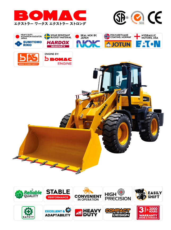 BOMAC Heavy Duty Wheel Loader • Model : BWL22L