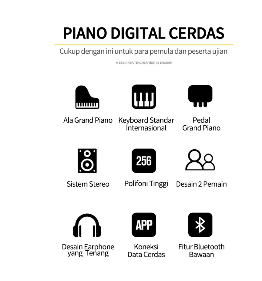 Benston Music- Piano elektronik, piano elektronik 88 tombol, piano elektrik palu berat, piano elektrik portabel profesional, Piano listrik kelas