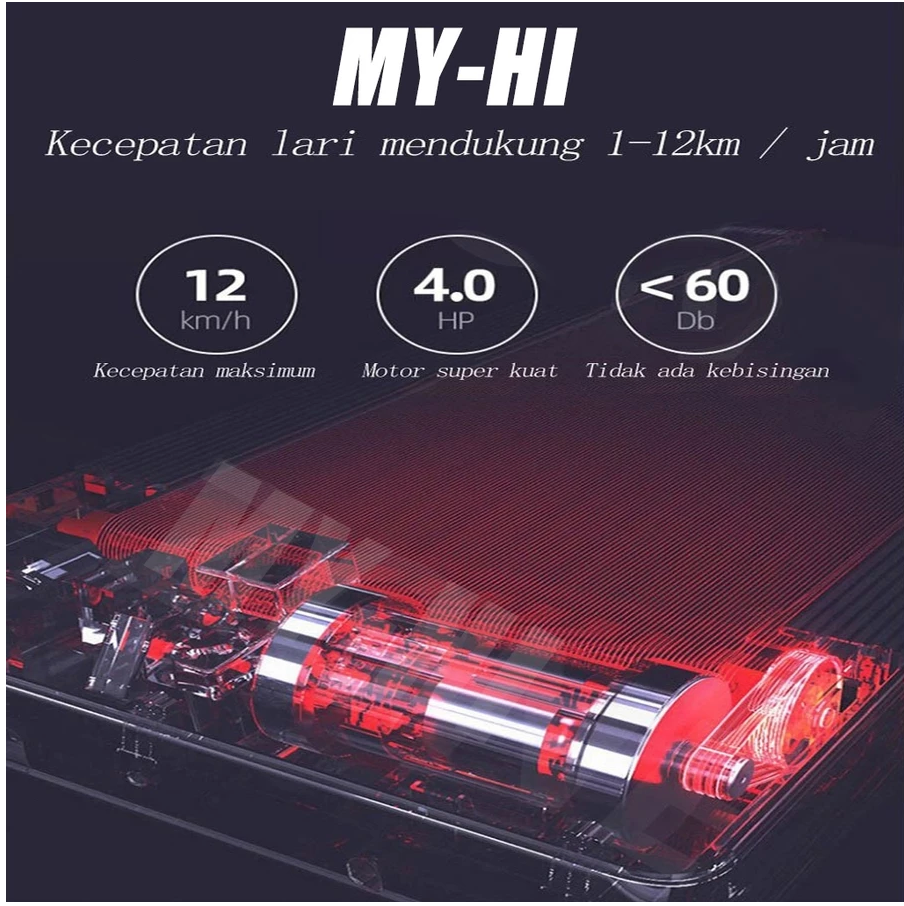 readmill electric low watt JC700 garansi Bluetooth Musik 1-15 km/h BB 580KG
