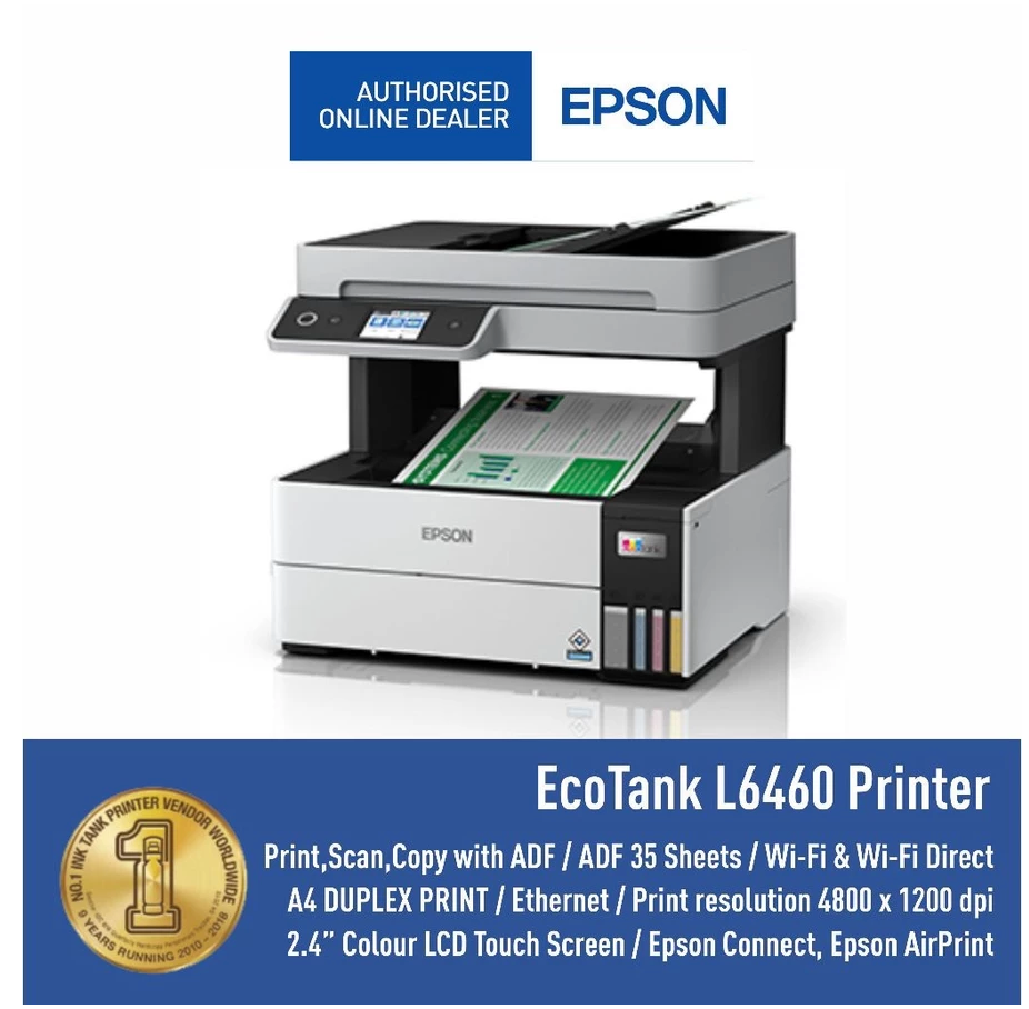 Printer Epson L6460 L 6460 L-6460 All in One ADF WIFI PIGMENT DUPLEX