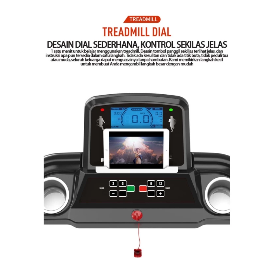 Ultra Tenang Treadmill Listrik 2.0HP Treadmill Elektrik Cerdas
