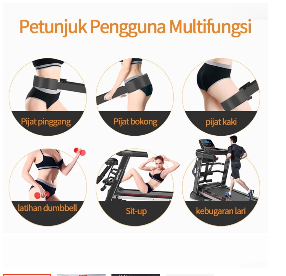 Ultra Tenang Treadmill Listrik 2.0HP Treadmill Elektrik Cerdas