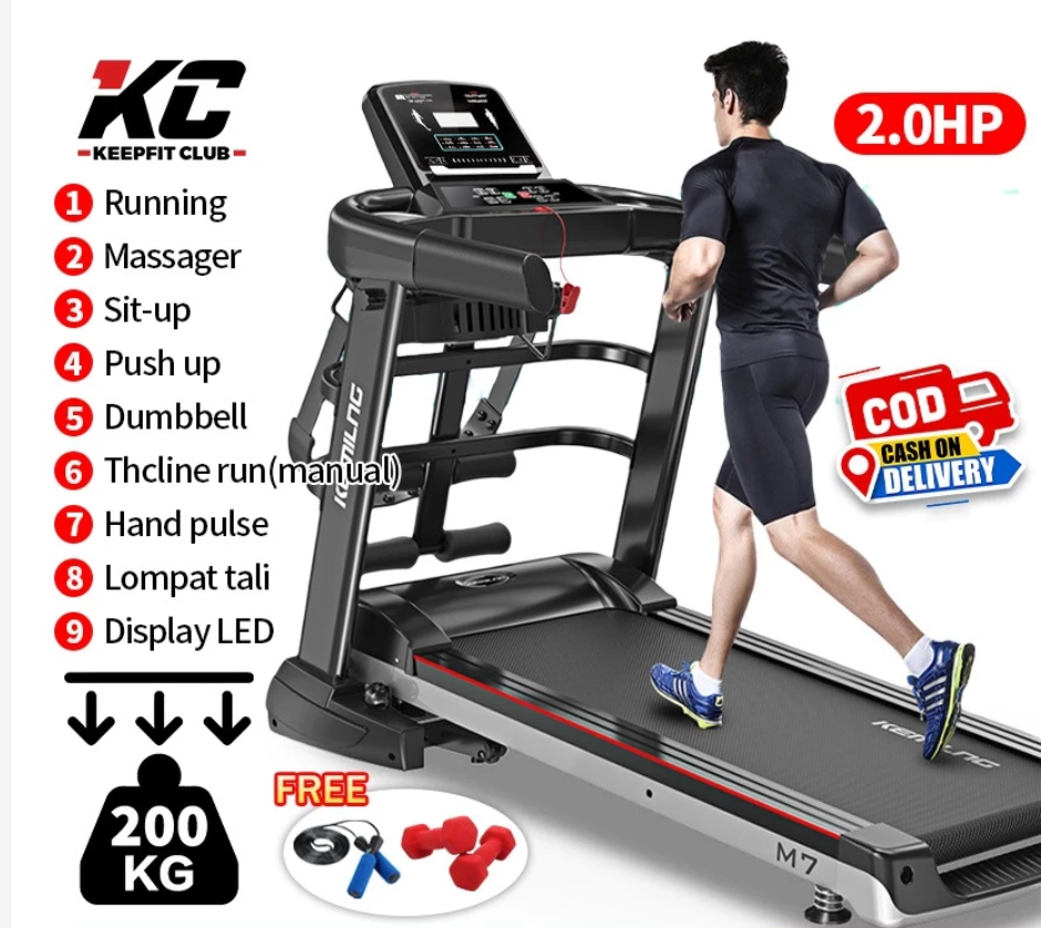 Ultra Tenang Treadmill Listrik 2.0HP Treadmill Elektrik Cerdas