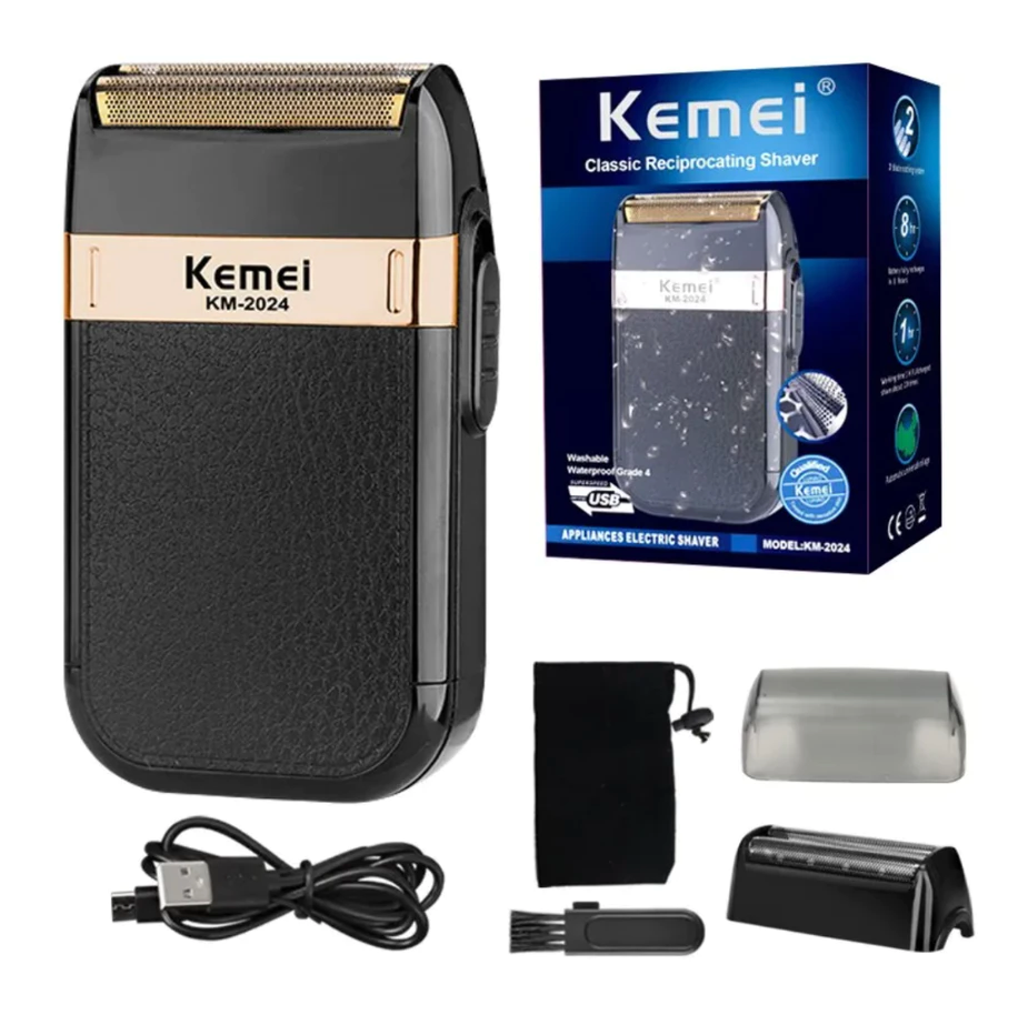 EMEI Shaver Trimmer KM-2024 / KM-2028 - Alat Cukur Kumis Tahan Air