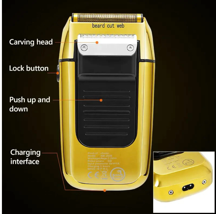 EMEI Shaver Trimmer KM-2024 / KM-2028 - Alat Cukur Kumis Tahan Air